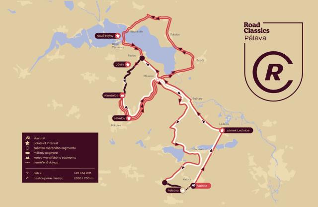 Trasa pálavské pouti v podání Road Classics / Zdroj: www.roadclassics.cz